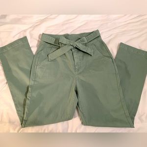 Lauren Conrad high waist chinos with tie belt